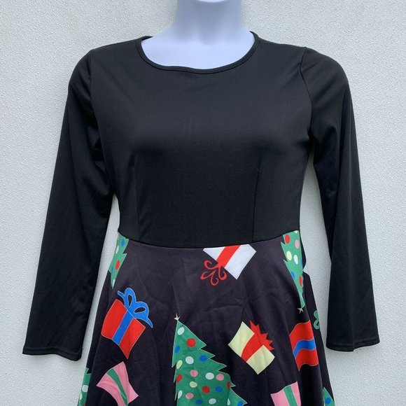Sucrefas Women Dress Size Large Christmas Flare‎ Lo - Picture 1 of 7